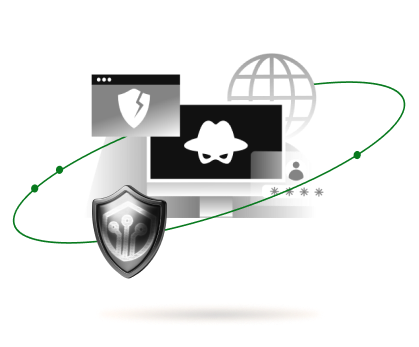 simplifying cyber risk laptop with shield icon and password