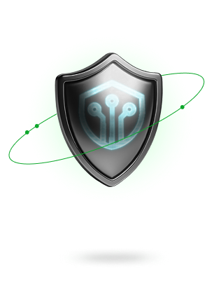 simplifying cyber risk laptop with shield icon and password